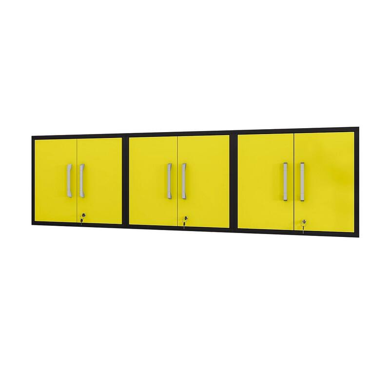 Manhattan Comfort Eiffel Floating Garage Cabinet (Set of 3)