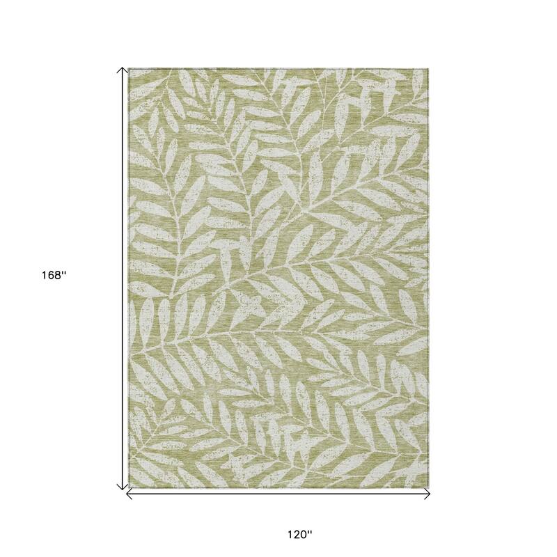 HomeRoots Floral Transitional Rectangle Outdoor Rug