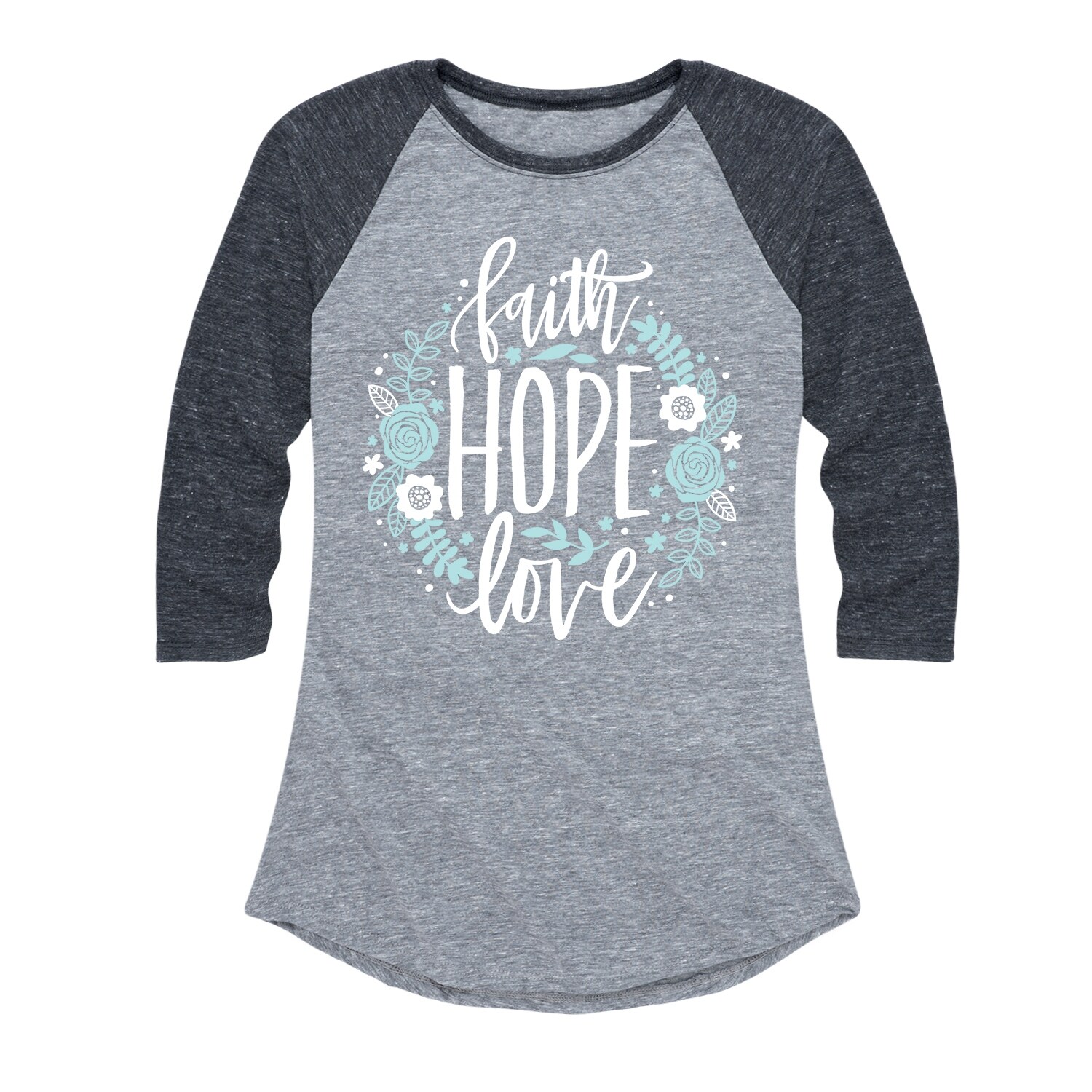 Shop Faith Hope Love Floral Women S Raglan Overstock 28789256