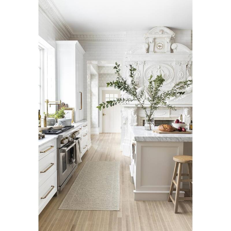 Nabela Noor Home x Livabliss Maan Traditional Area Rug - 2'7" x 7'10" - Grey