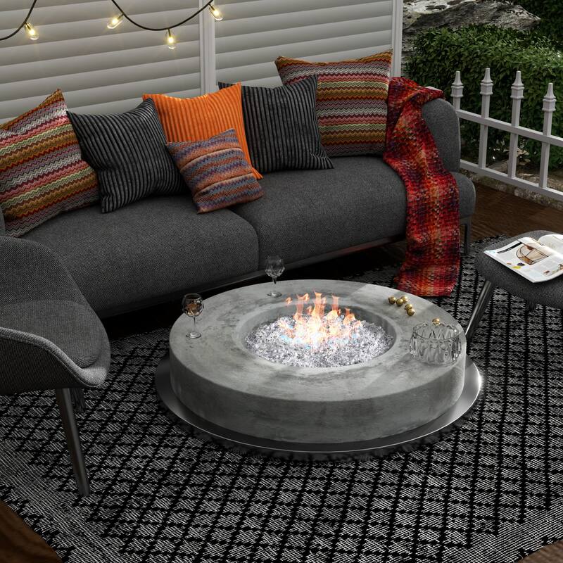 Blazeen Indoor Outdoor Firepit Fireplace Glass