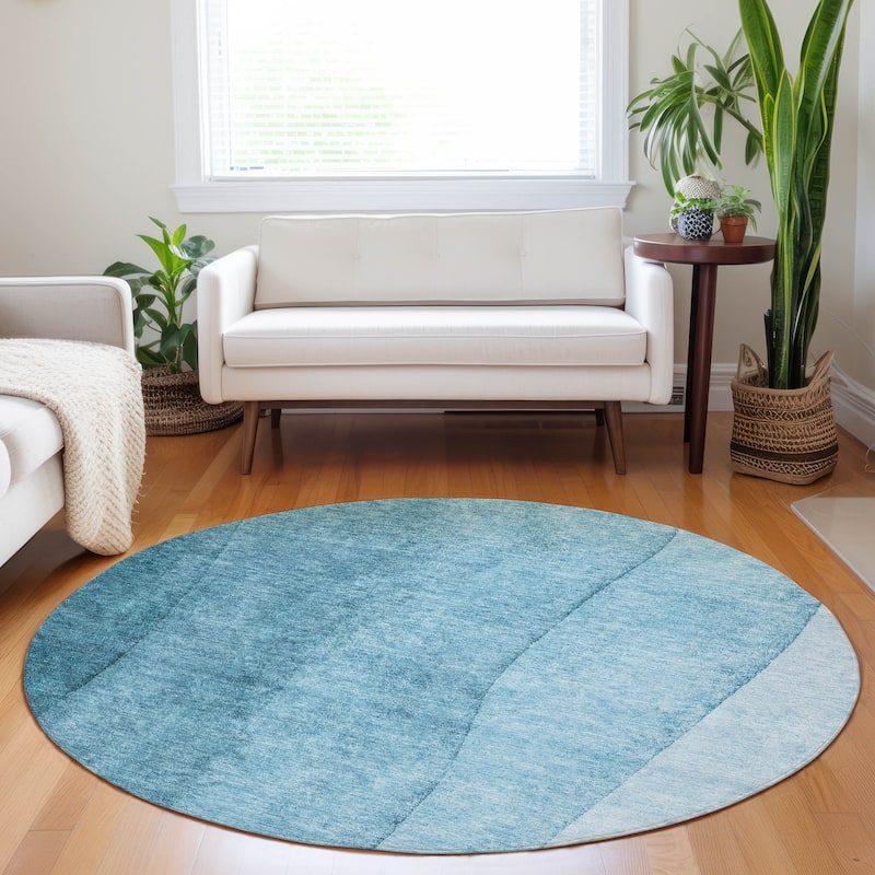 Machine Washable Indoor/ Outdoor Chantille Modern Horizon Rug