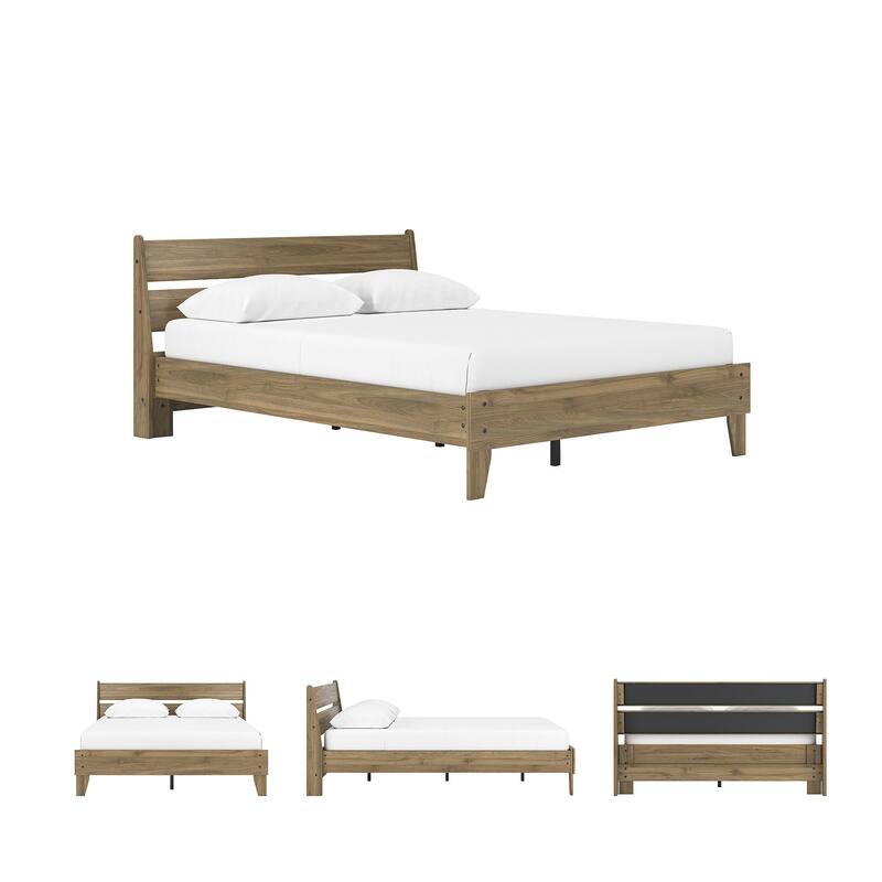 Signature Design by Ashley Deanlow Brown Platform Panel Bed