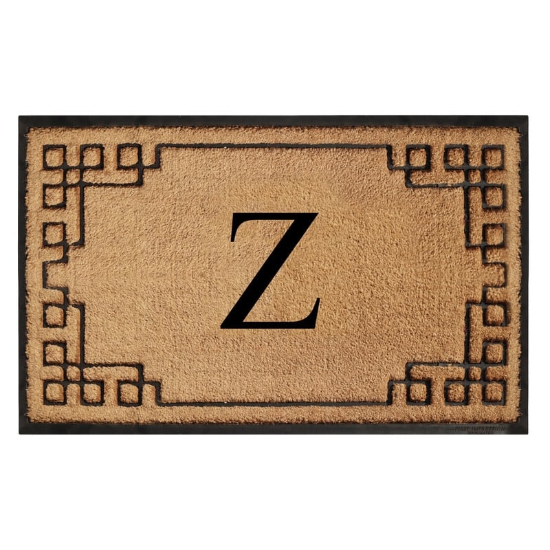 A1HC Natural Coir & Rubber Door Mat, Heavy Duty, Dirt Trapping, Long-Lasting Entrance Doormats,Thick & Durable Outdoor Entry Mat - 30" X 48" - Z