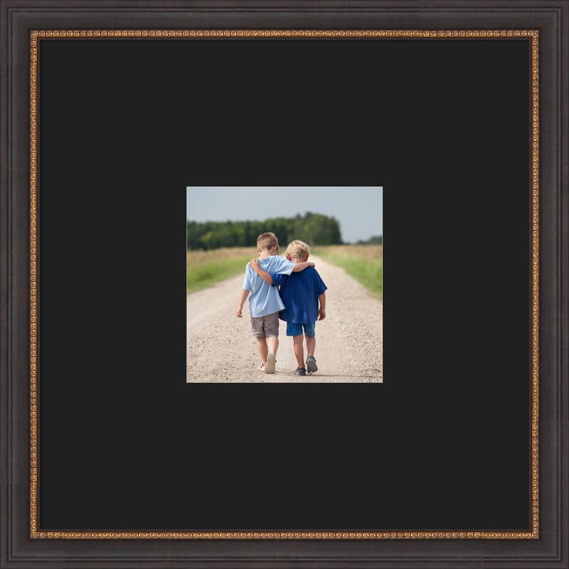 Ashton Black Framed Picture Frame, Photo Frame - 20x20 Matted Black 8x8