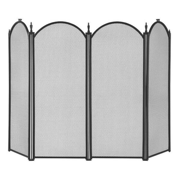 Shop Homebasix S41010bk C3l 4 Panel Fire Screen Black 32 X 51 1 2 Overstock 24773195