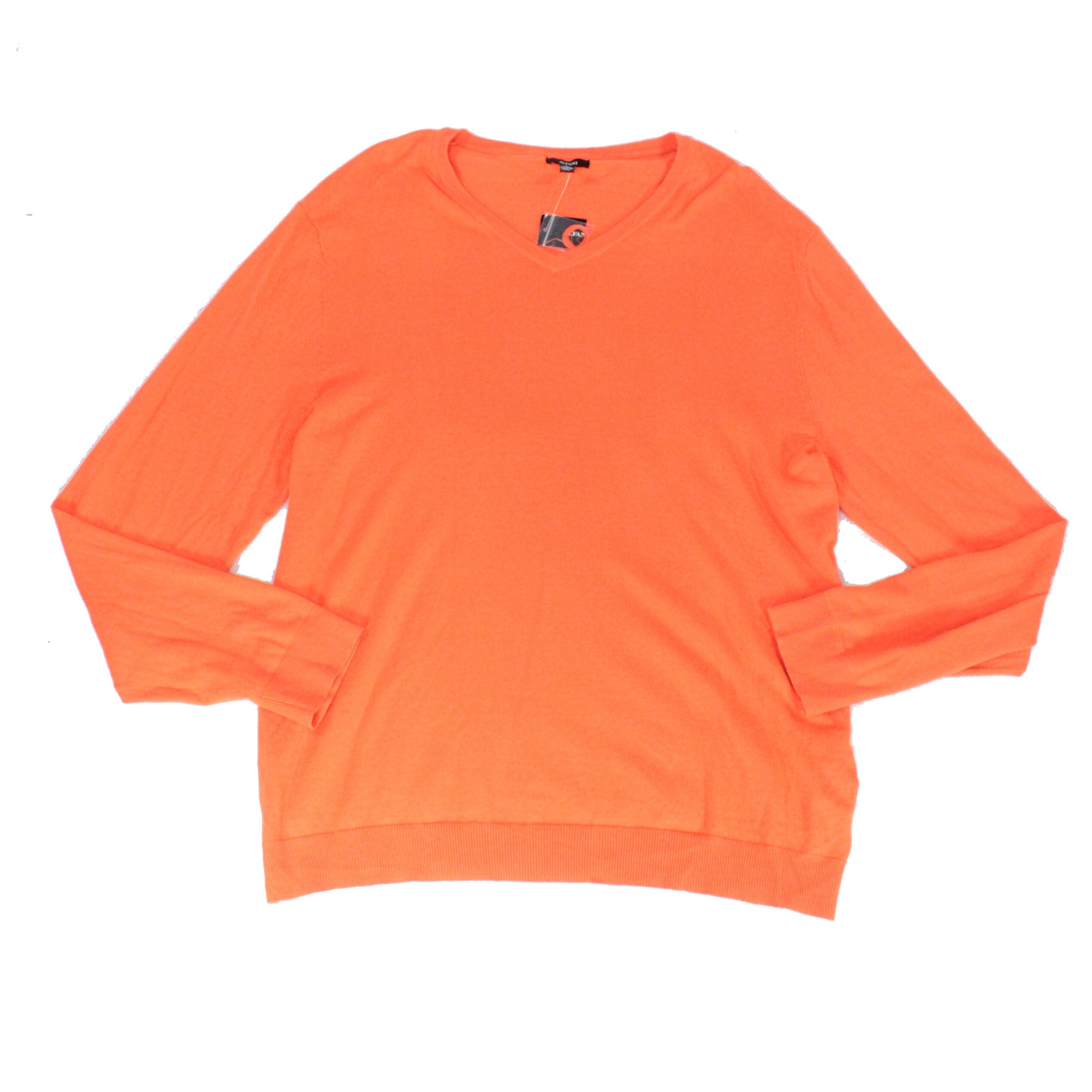 Shop Alfani Mens Sweater Ginger Wrap Orange Size 2xl Pullover Knit