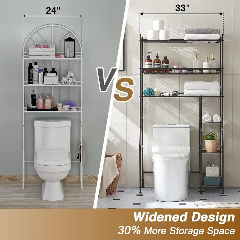 Over The Toilet Storage - 12.2"D x 32.8"W x 61.1"H
