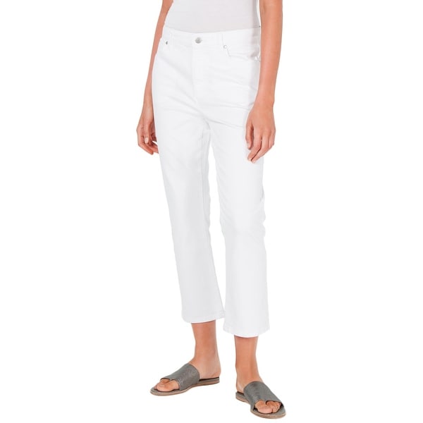 womens white bootcut jeans