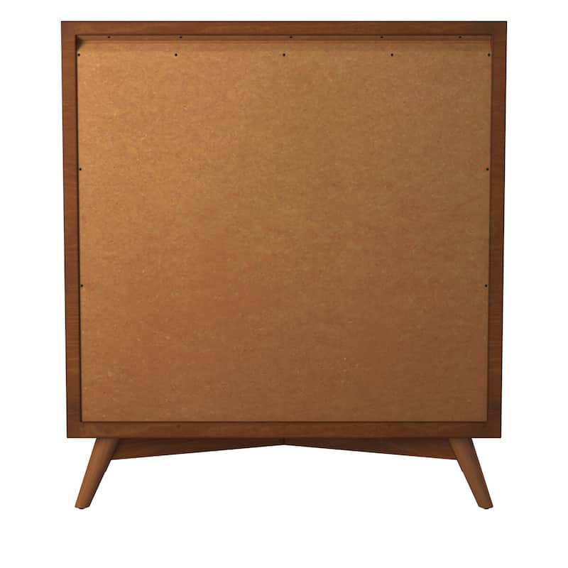 HomeRoots 38" Brown Solid Wood Four Drawer Standard Chest