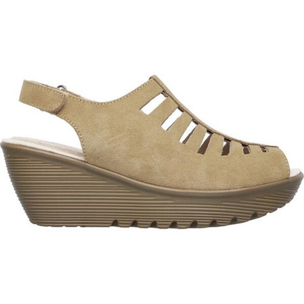 Skechers parallel trapezoid platform wedge sandal sale