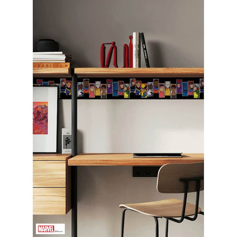 RoomMates Marvel's X-MEN '97 Character Portraits Black Peel and Stick Border