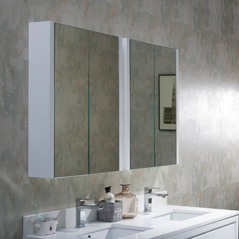 Solid Wood Bathroom Vanity with Mirror Medicine Cabinet