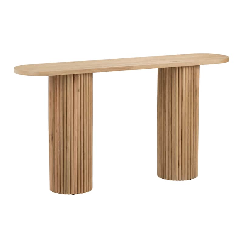 60 in. Brown Solid Wood Accent Console_Sofa Table