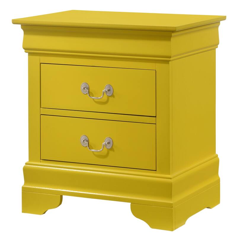 Louis Phillipe 2-drawer Wooden Nightstand