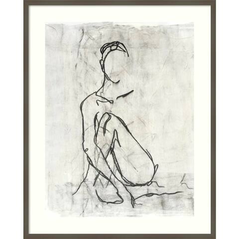 Embellished Nude Contour Sketch II by Ethan Harper Framed Wall Art Print