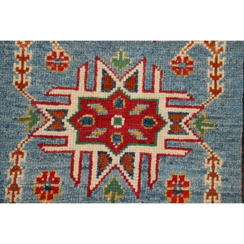 Blue Kazak Accent Rug Handmade Wool Carpet - 2'1" x 3'1"