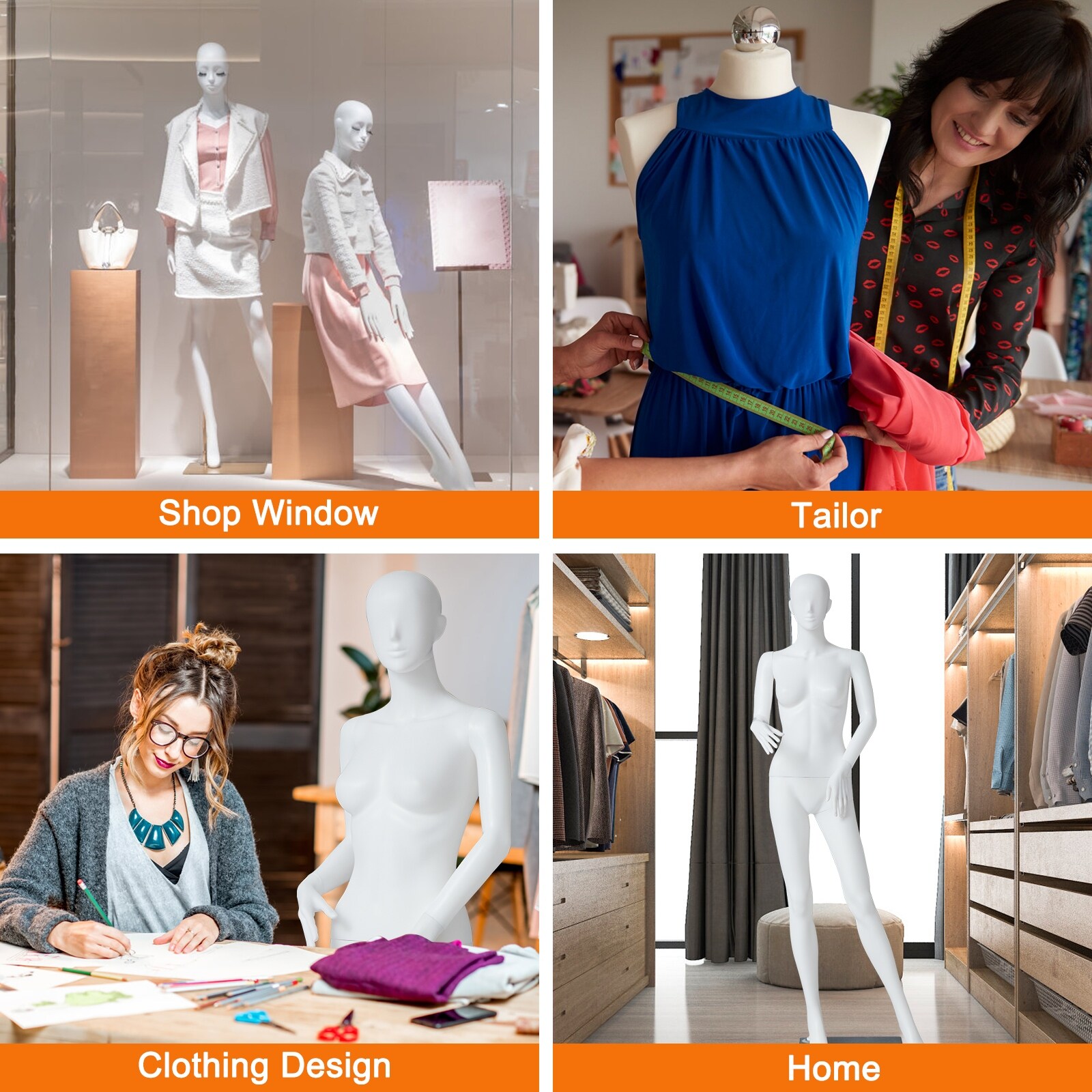 70undefined undefinedFemale Mannequin Dress Form Display Manikin Torso  Stand Realistic Full Body Mannequin for Retail Clothing Shops Cosplay - Bed  Bath \u0026 Beyond - 35876534, image size:1600x1600