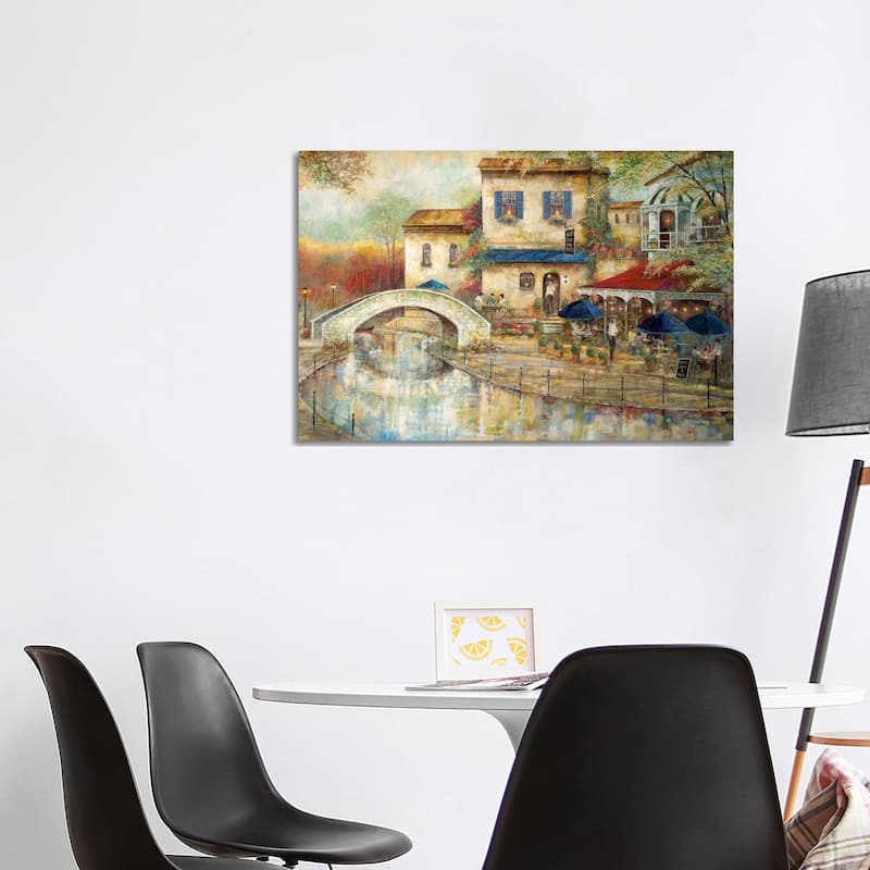 iCanvas "Arthur's By the Canal" by Ruane Manning Canvas Print - 26x40x1.5