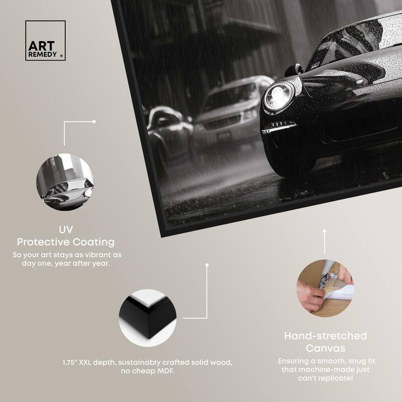 Driving in the Rain NYC Canvas by Art Remedy