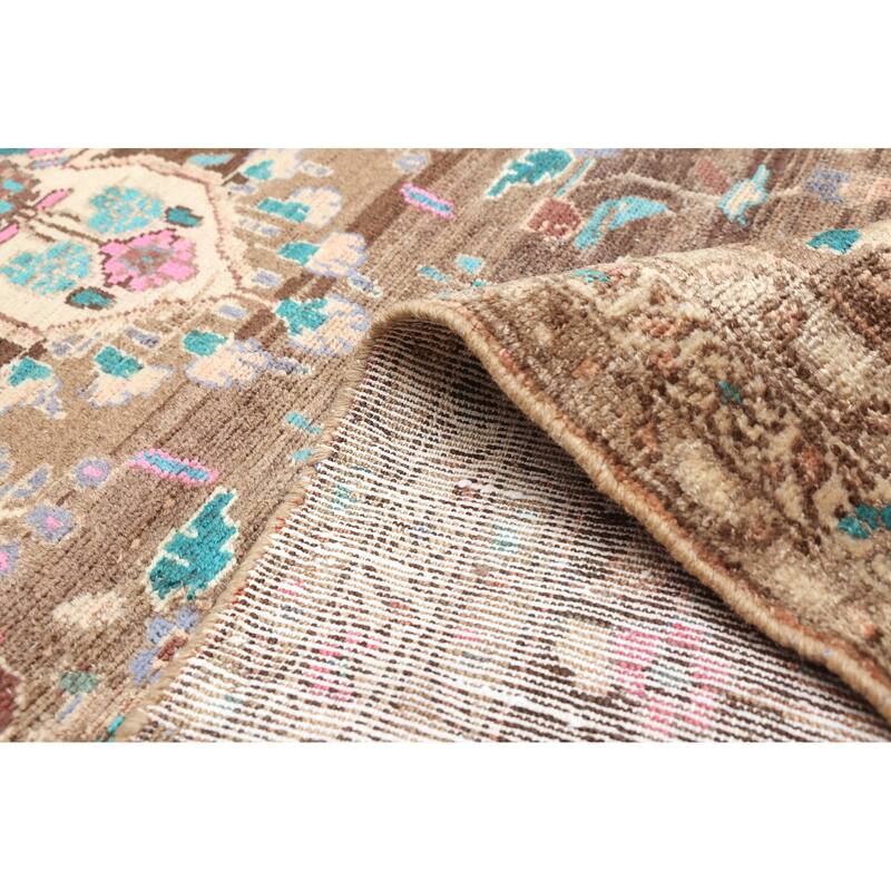 ECARPETGALLERY Hand-knotted Antalya Vintage Brown Wool Rug - 3'8 x 10'5