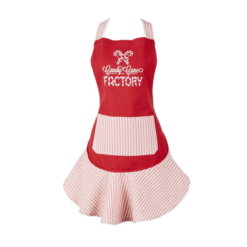 Design Imports Christmas Plaid Chef Kitchen Apron