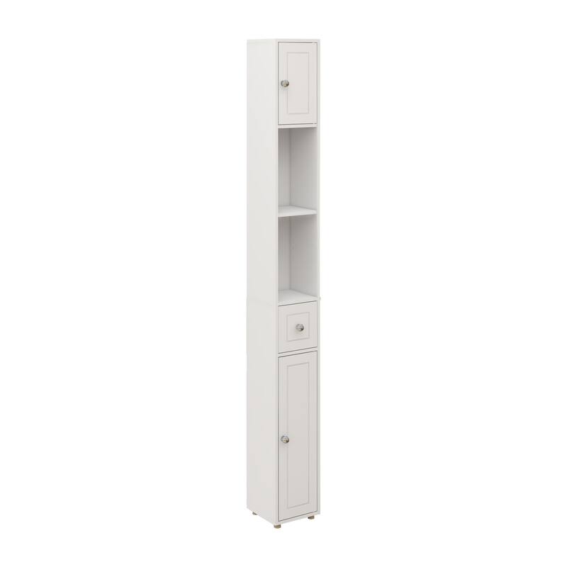 Elegant Storage Cabinet with 2 Doors and 4 Adjustable Shelves Vanity Cabinet Clothes Cabinet Dressing Cabinet for Bathroom