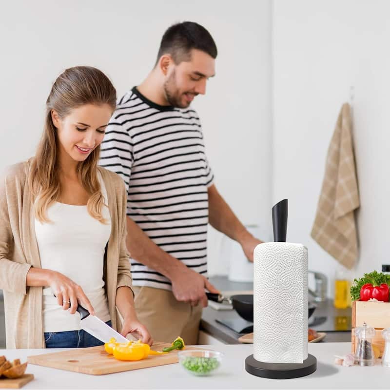 Stainless Steel Counter Top Paper Towel Stand Holder For Kitchen and Bathroom