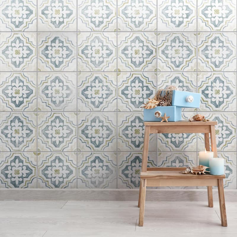 Merola Tile Kings Porto Fatima 17-5/8" x 17-5/8" Ceramic Floor and Wall Tile