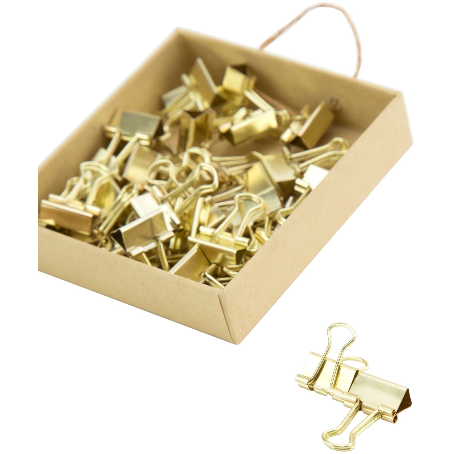Shop Mini Gold Binder Clips-Gold, 40 