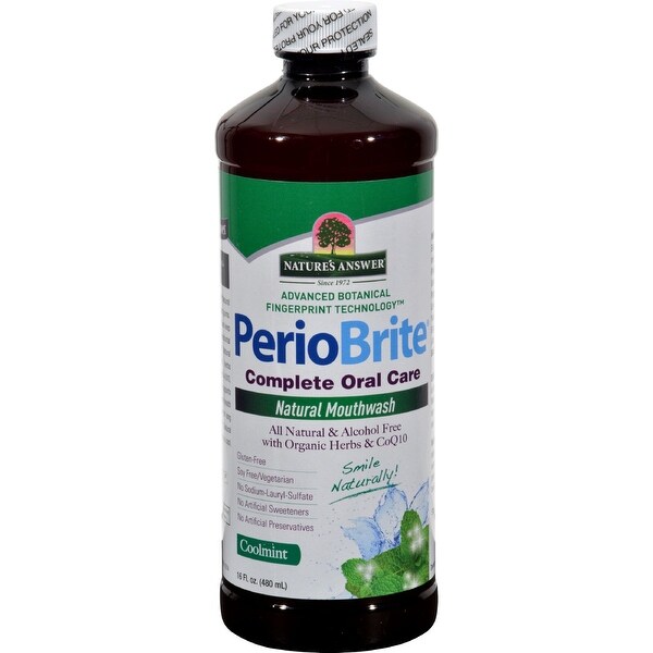 Nature's Answer PerioWash Mouthwash Alcohol-Free Cool Mint - 16 fl oz