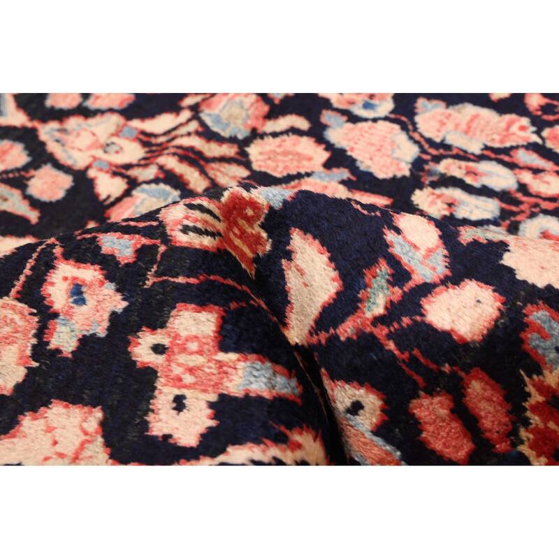 ECARPETGALLERY Hand-knotted Anadol Dark Navy Wool Rug - 4'1 x 9'2