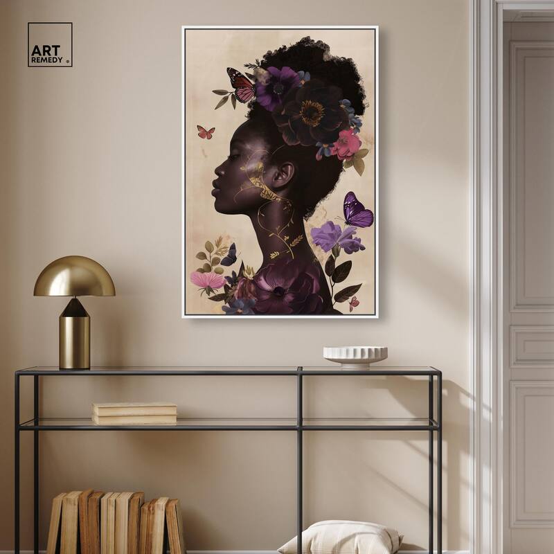 Burgundy Nectar Canvas by Art Remedy