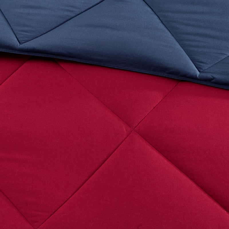 Madison Park Essentials Windsor 3M Scotchgard Diamond Quilting Reversible Down Alternative Comforter Set