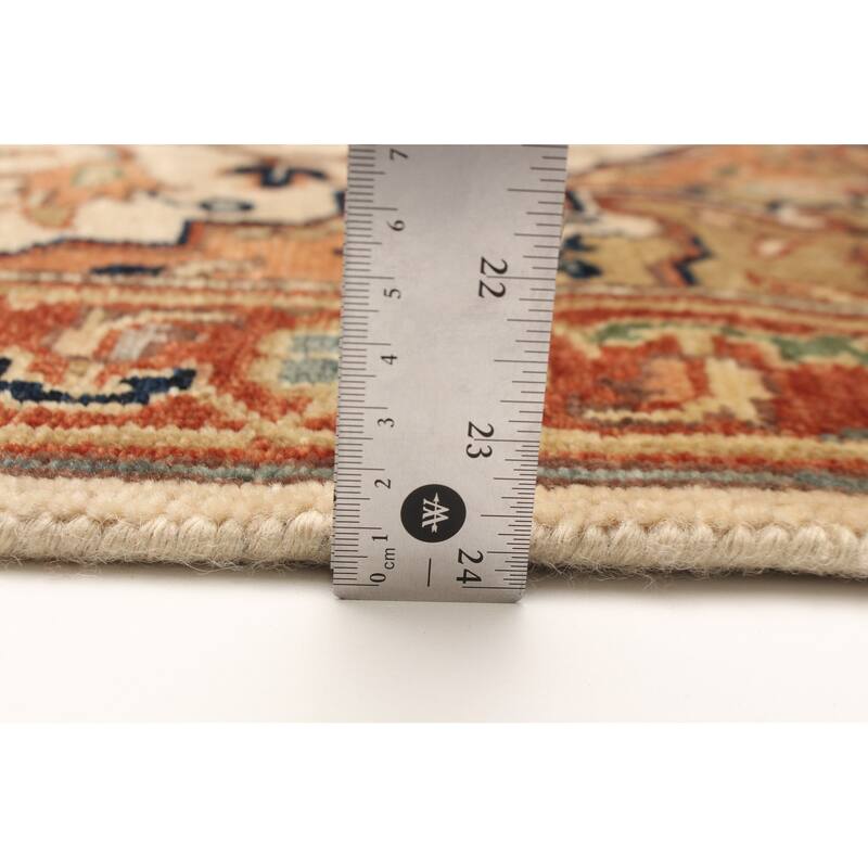 ECARPETGALLERY Hand-knotted Jules Sultane Cream Wool Rug - 2'6 x 11'9