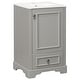 preview thumbnail 19 of 135, GDFStudio - Lisa 20" Bathroom Vanity with Ceramic Sink, Soft-Close Door & Storage Rack