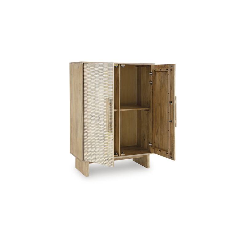 Signature Design by Ashley Dallinbury Brown/White Accent Cabinet - 31.5" W x 16" D x 44.75" H