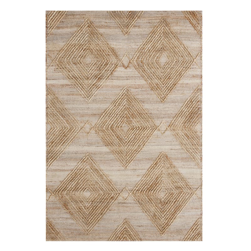 Sevita Natural Diamond Modern Area Rug - 2' x 3'