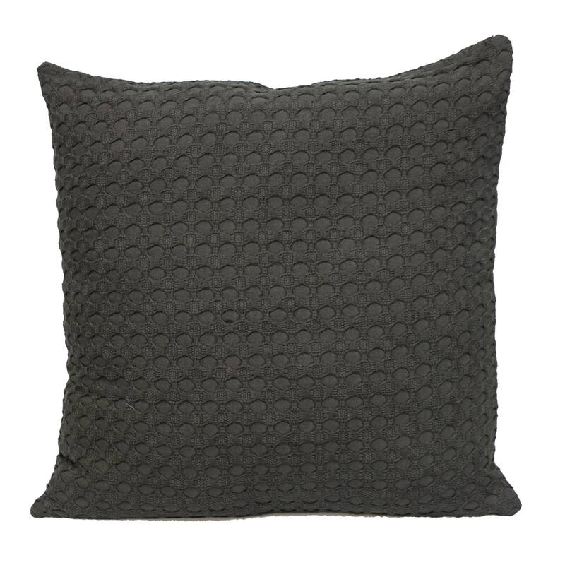 Geometric Rectangular Cotton Throw Pillow - 20" - Gray