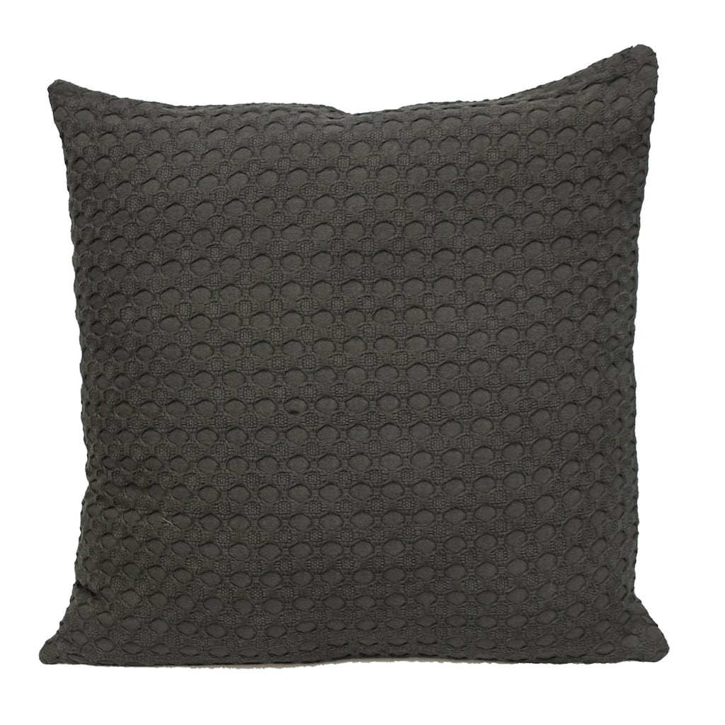 Geometric Rectangular Cotton Throw Pillow - 20" - Gray