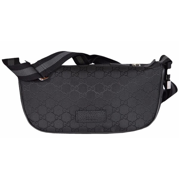 gucci fanny pack with writing on it