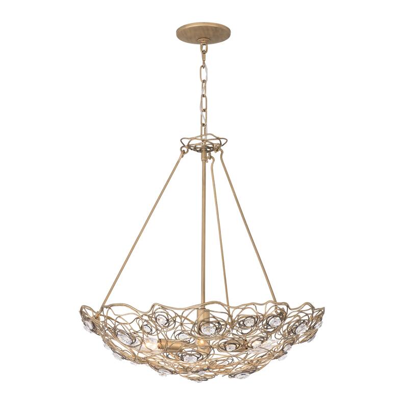 Varaluz Ethereal Rose Inverted Pendant Light - Havana Gold Ombre
