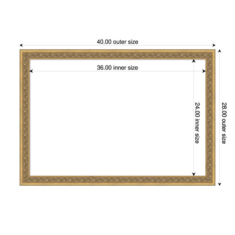 Carter Dark Gold Framed Dry Erase Magnetic Board - 40 x 28 in