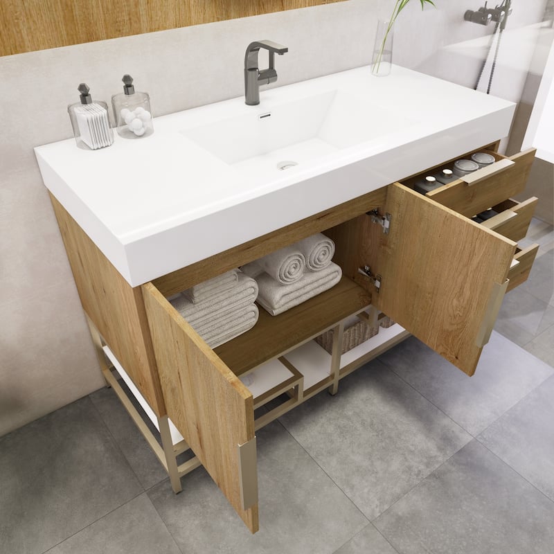 Noble 48" Free Standing Vanity with Reinforced Acrylic Sink