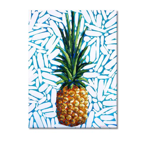 Porch & Den Sarah LaPierre 'White Confetti Pineapple' Canvas Wall Art