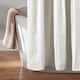 Lush Decor Two-tone Linen Button Shower Curtain