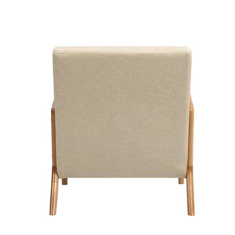 Briston 2 Set Mid Century Modern Wood Accent Chairs with pillow