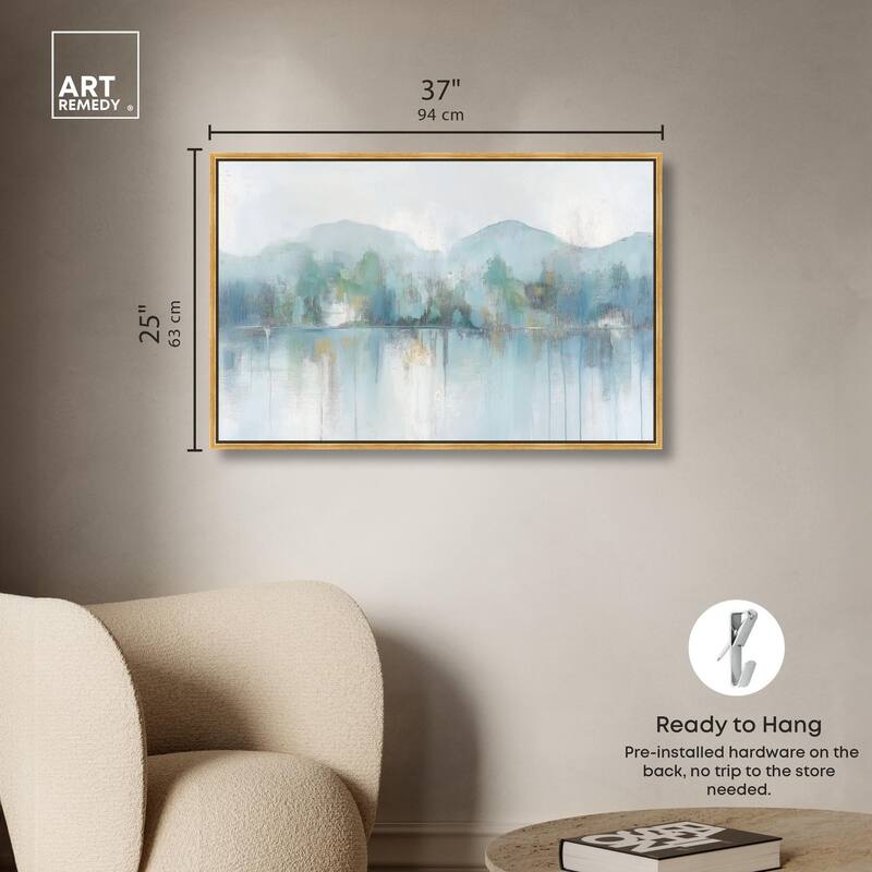 Mirrored Aqua Dream II Canvas by Art Remedy