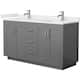 Option Dark Gray / White Quartz Top / Brushed Nickel