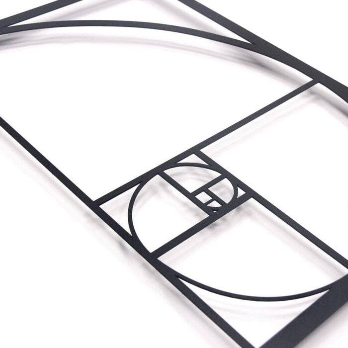 Golden Ratio Metal Wall Art - Geometric Home Wall Decor